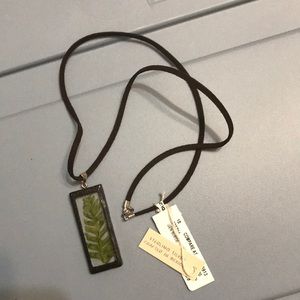 Handcrafted fern necklace/sterling silver elements